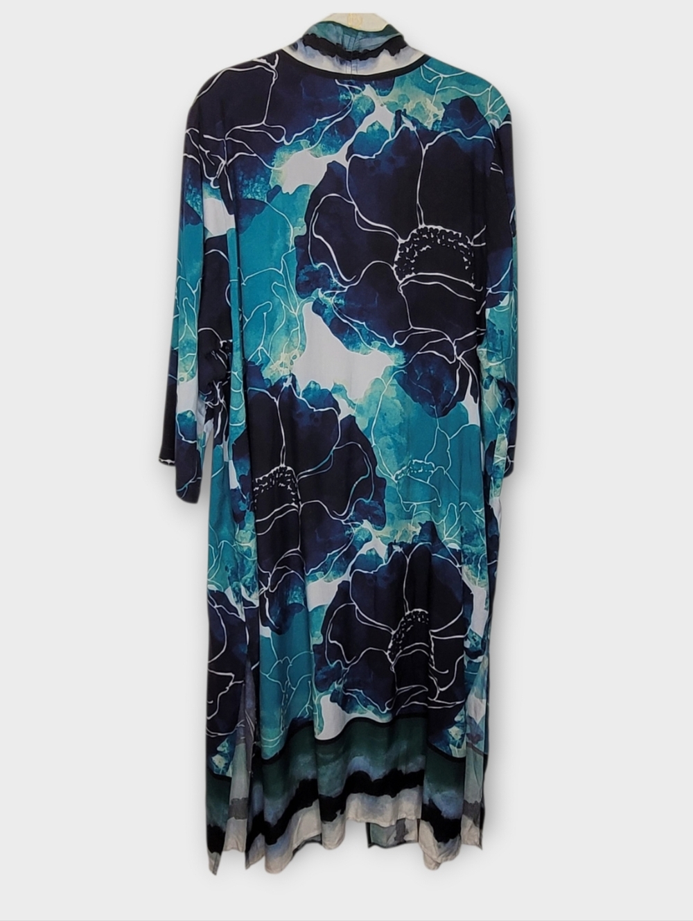 Anthropologie Blank London Rubina Long Duster Kimono One Size Dark Floral - Picture 6 of 8